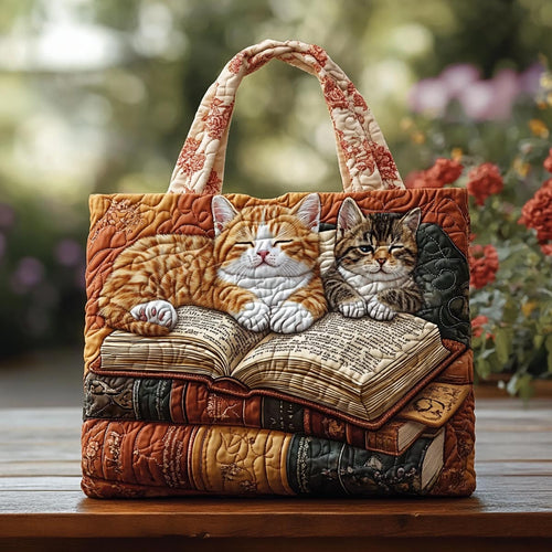 Gentle Cat Quilted Tote Bag NCU0DK9389
