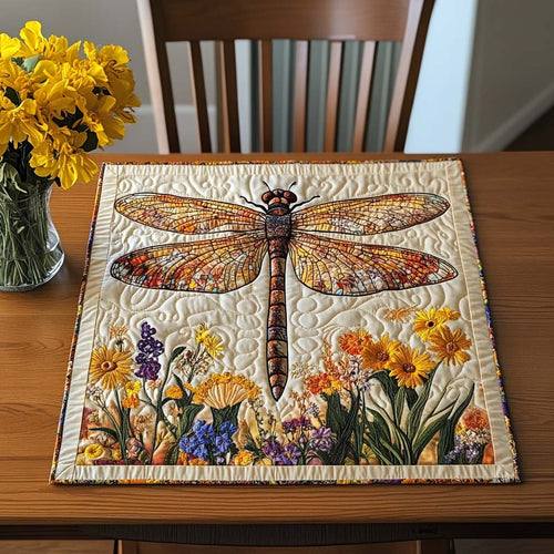 Gentle Dragonfly Quilted Table Topper NCU0DDK586