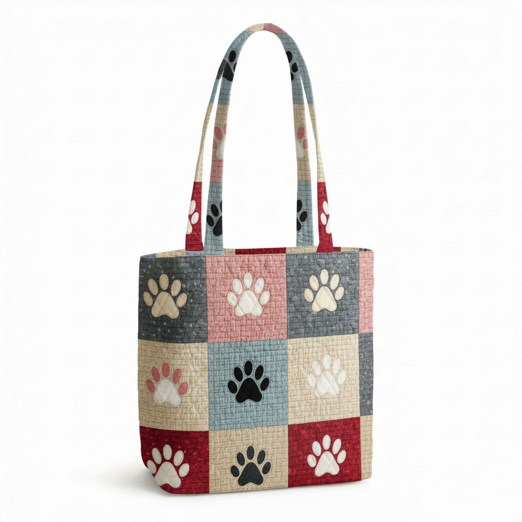 Gentle Paws Haven Quilted Zipper Tote Bag SN0PT003