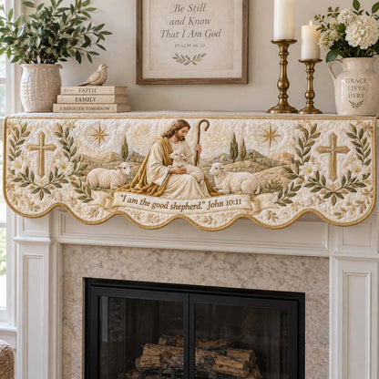 Gentle Shepherd Quilted Mantel Scarf SN0HH0847