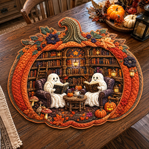 Ghost Library Custom Shape Quilted Placemat SN0TV050