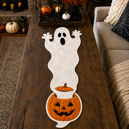 Ghostly Glow Custom Shape Quilted Table Runner SN0TV003