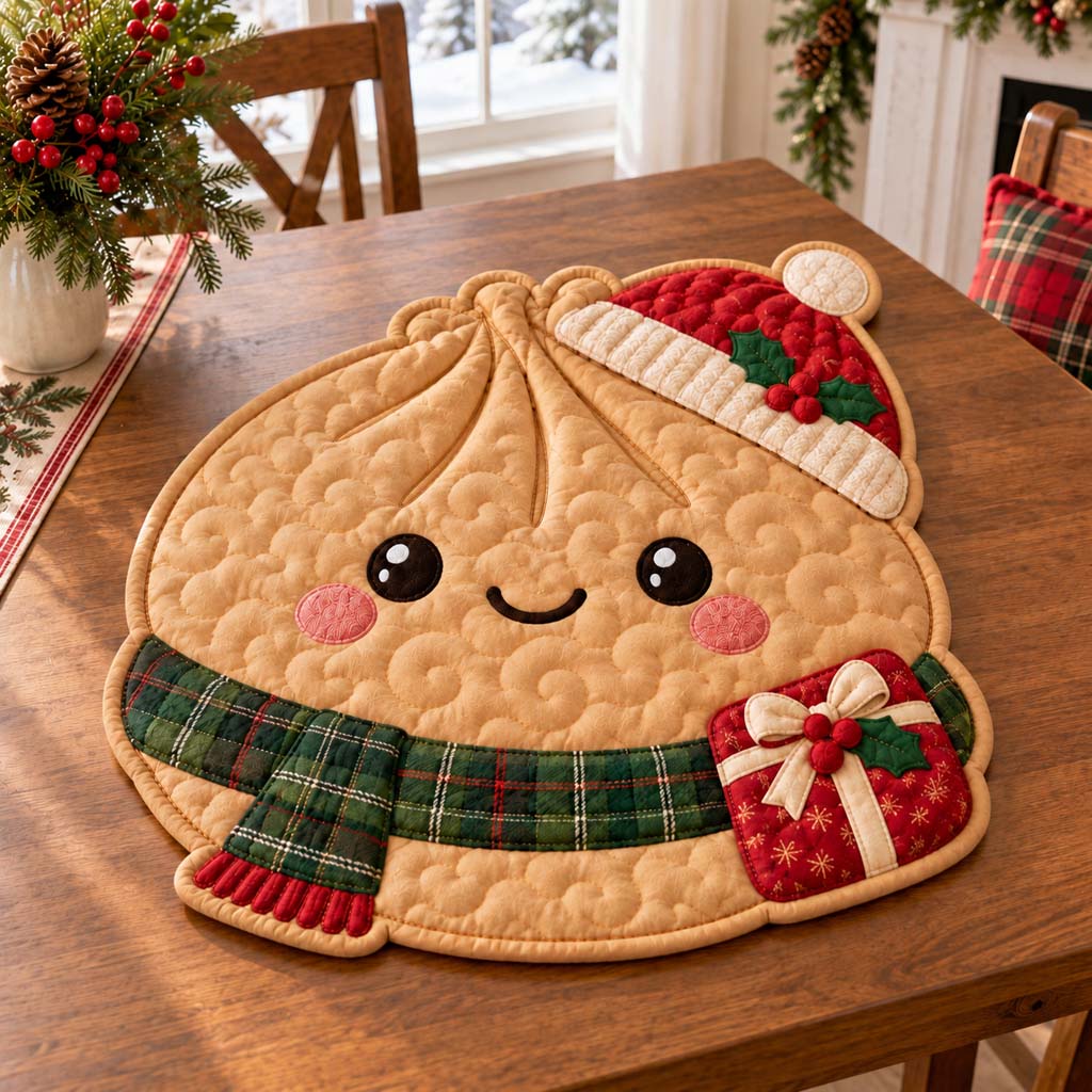 Gift Dumpling Custom Shape Quilted Table Topper SN0HH0743