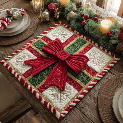 Gift Wrapped Joy Quilted Table Topper NCU0NXD205