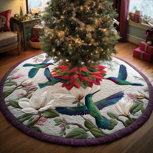 Gilded Wings Christmas Quilted Tree Skirt NCU0DV1345