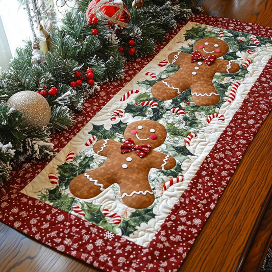 Gingerbread Delight Quilted Table Runner NCU0DDK1348