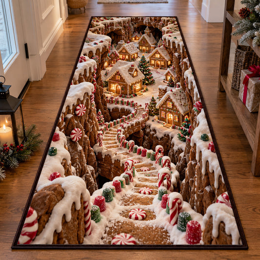Gingerbread Village Lane Runner Carpet SN0TV528