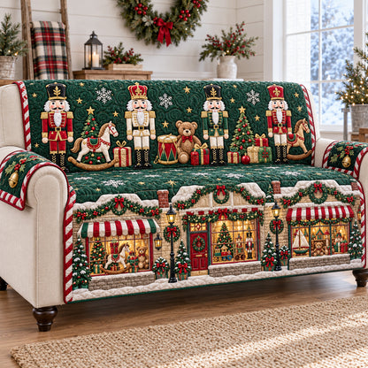 Gingerbread Village Quilted Sofa Cover SN0TV893