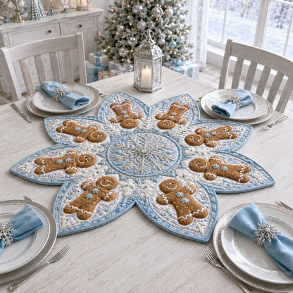 Gingerbread Wonderland Custom Shape Quilted Table Topper SN0TD169