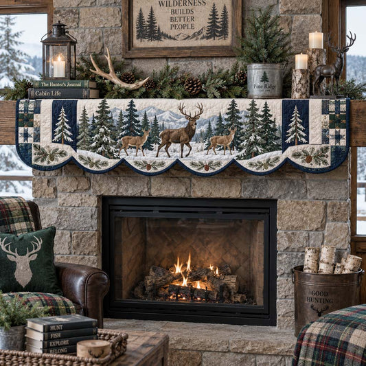 Glacial Deer Ridge Quilted Mantel Scarf SN0HH0334