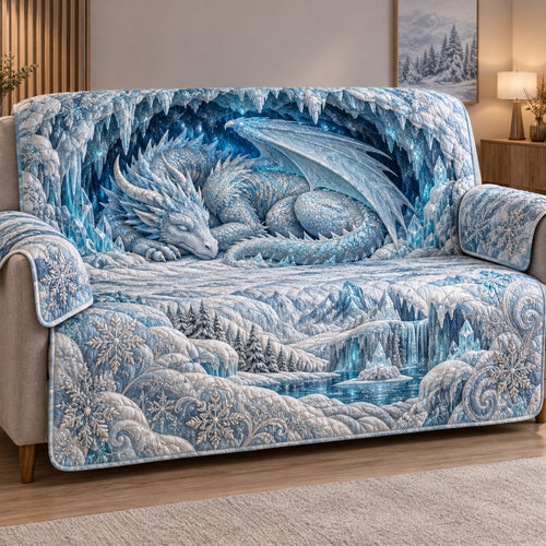 Glacial Wyrm Quilted Sofa Cover SN0TV846