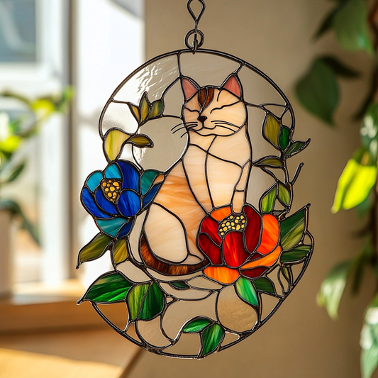 Gleaming Kitty Charm - Window Hanging Suncatcher NCU0PD084