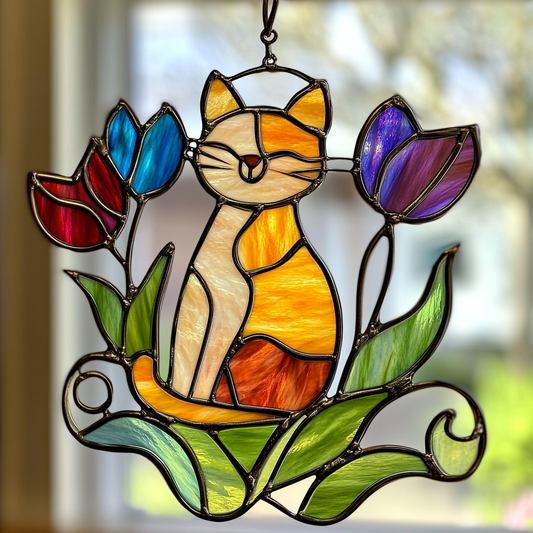 Glimmering Cat Gaze - Window Hanging Suncatcher NCU0PD080