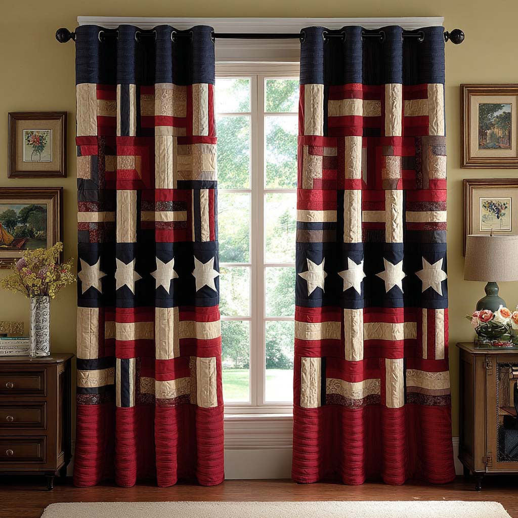Glory Stitch Quilted Curtains NCU0QQ299