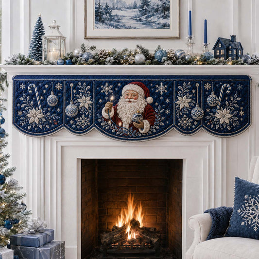 Glow Santa Claus Quilted Mantel Scarf SN0HH0232