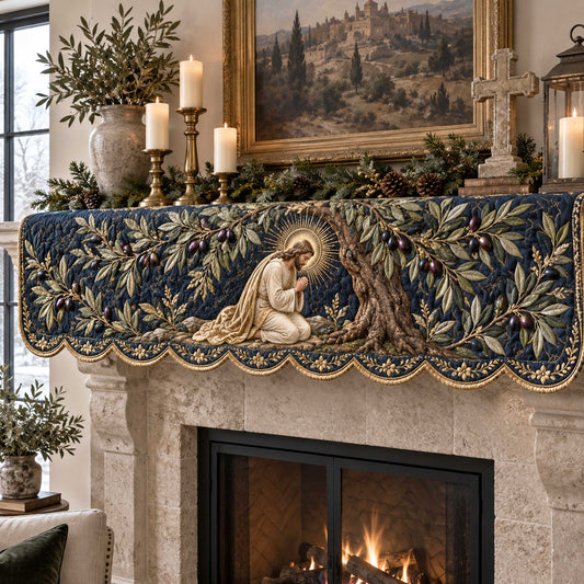 God Blessings Quilted Mantel Scarf SN0TD603