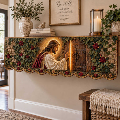 God Glory Quilted Mantel Scarf SN0TD607