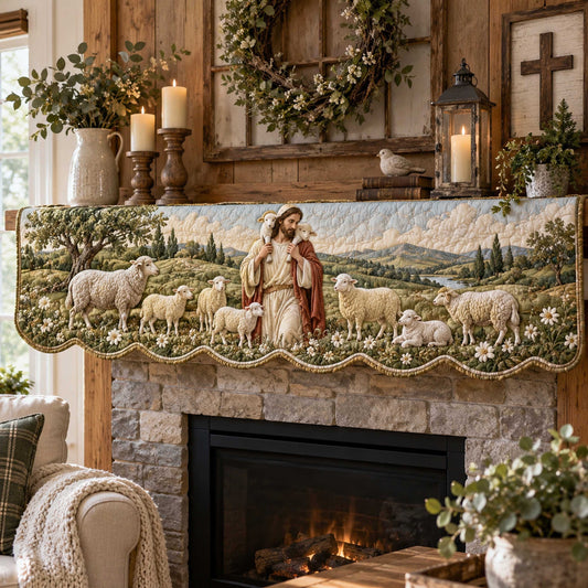 God Mercy Quilted Mantel Scarf SN0TD610