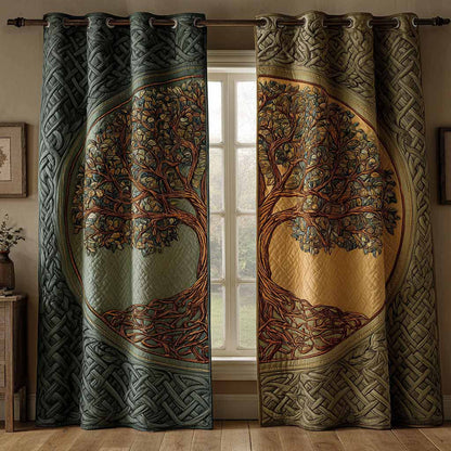 Golden Ancestry Quilted Curtains NCU0DX072