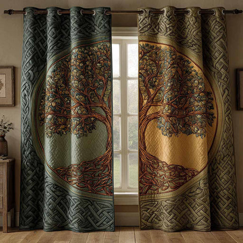 Golden Ancestry Quilted Curtains NCU0DX072
