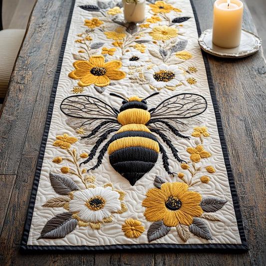 Golden Bee Quilted Table Runner NCU0NVH494