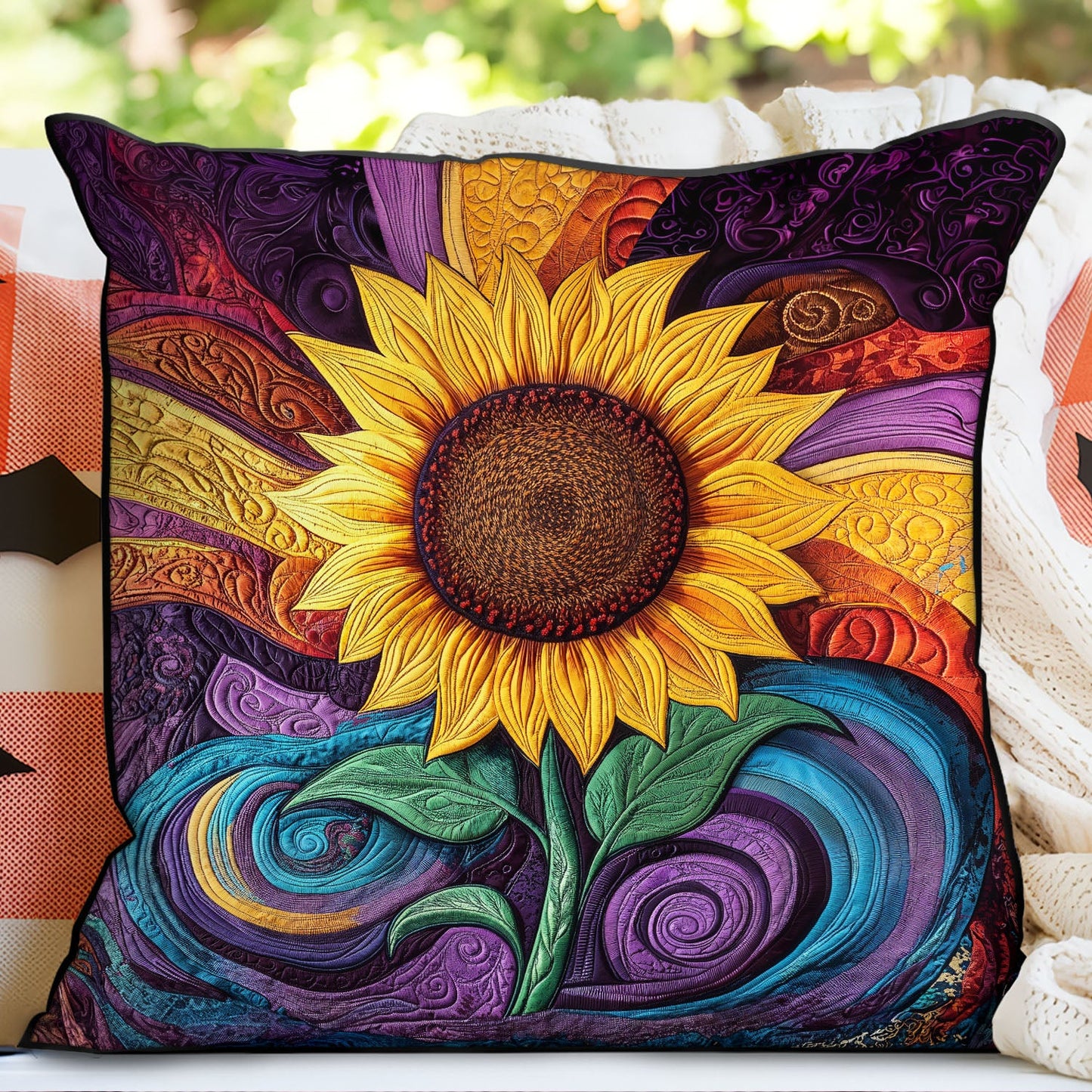 Golden Bloom Quilted Pillow Case NCU0DK4513