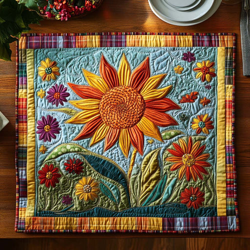 Golden Bloom Quilted Place Mat NCU0DV3486