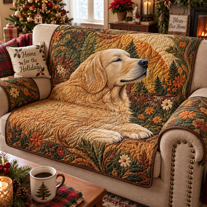 Golden Cottage Quilted Sofa Cover SN0PT1330