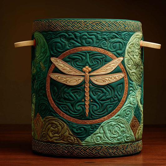 Golden Dragonfly Quilted Laundry Basket NCU0NNT2300