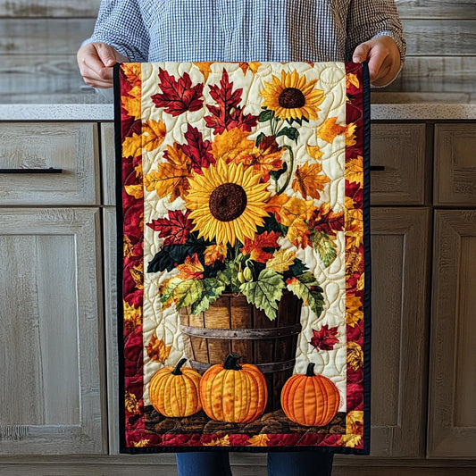 Golden Fall Moments Quilted Table Runner NCU0TL1349