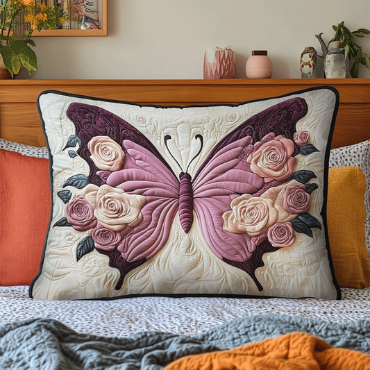 Golden Flutter Quilted Bedding Pillow Case NCU0VH2443