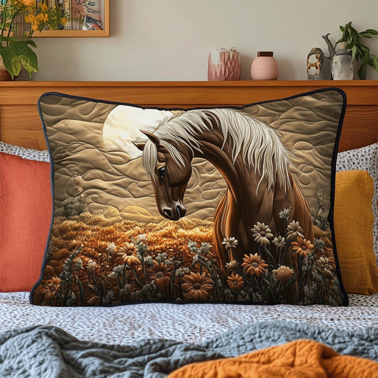 Golden Gallop Quilted Bedding Pillow Case NCU0DV2944