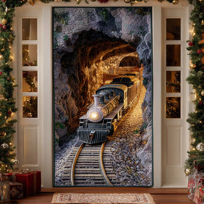 Golden Holiday Gateway Quilted Door Cover NCU0XD1594
