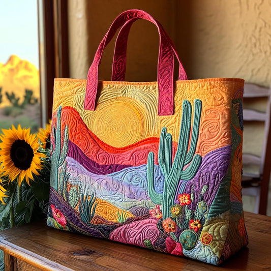 Golden Horizon Quilted Tote Bag NCU0VL2791