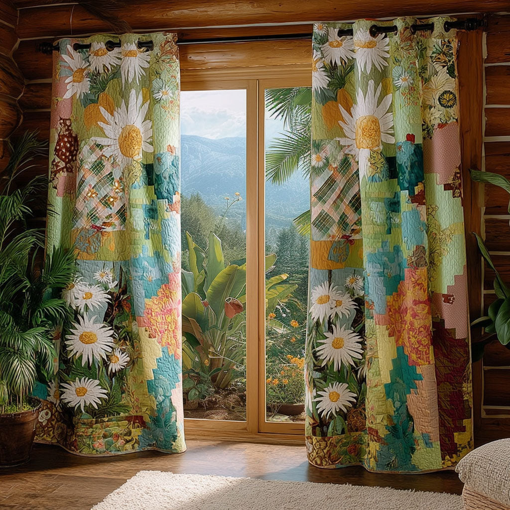 Golden Hour Meadow Quilted Curtains NCU0TP0114