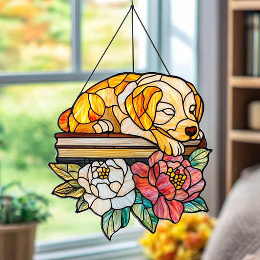 Golden Lab Glow - Window Hanging Suncatcher NCU0PD147
