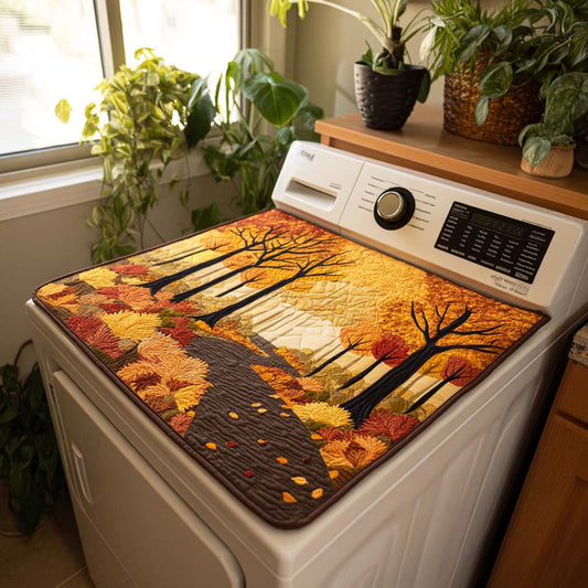 Golden Leaf Path Quilted Washer and Dryer Cover NCU0NTD113