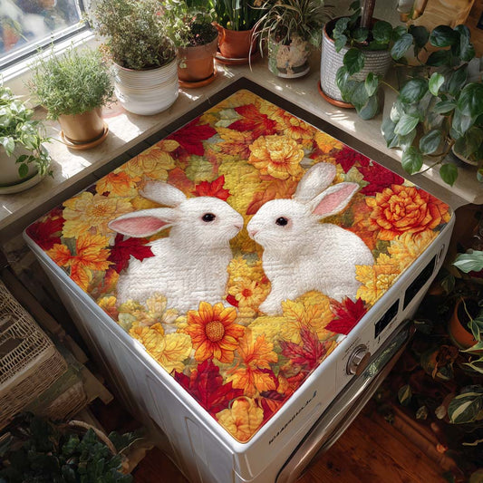 Golden Leaf Rabbit Quilted Washer and Dryer Cover NCU0NTD108