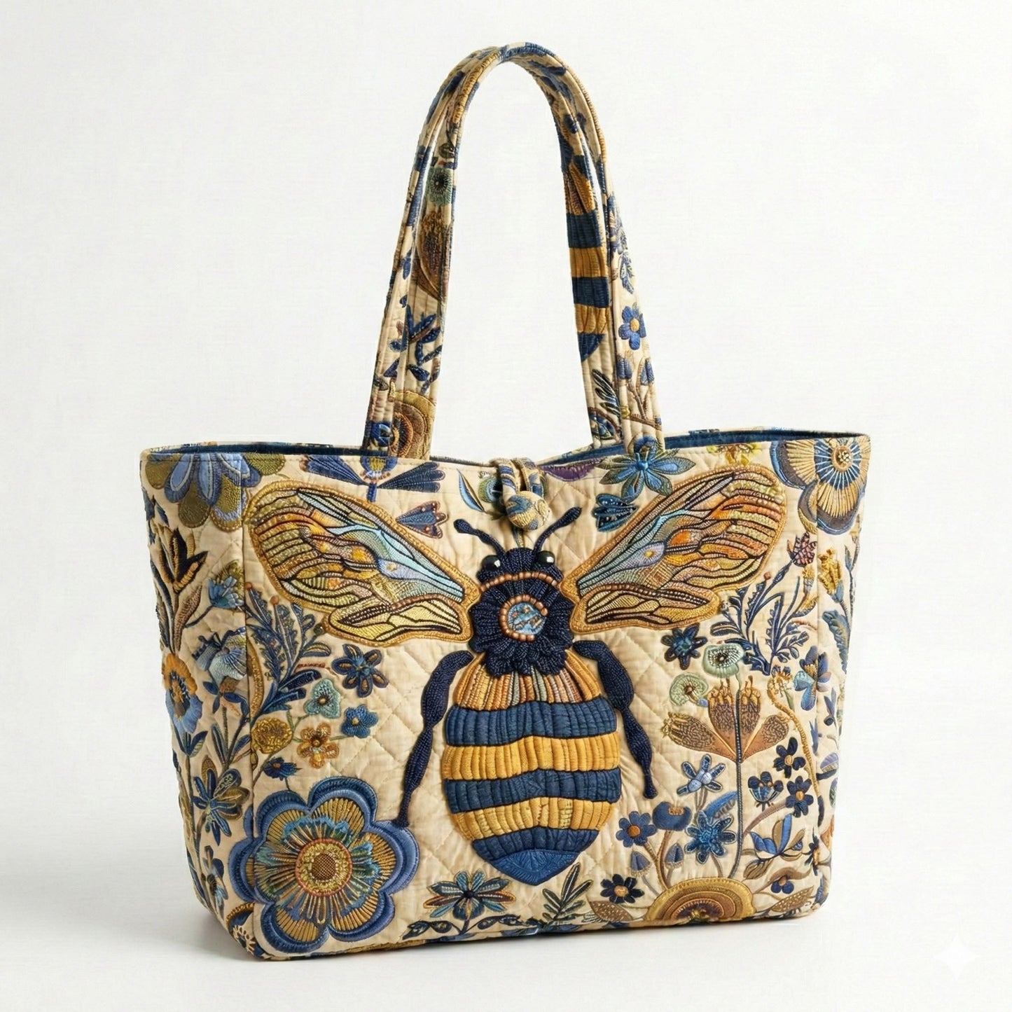 Golden Meadow Bee Quilted Classic Tote Bag SN0NT018