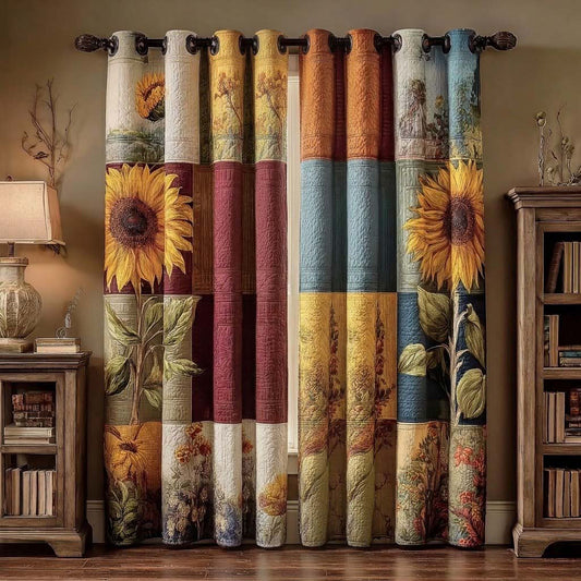 Golden Meadow Quilted Curtains NCU0QQ328