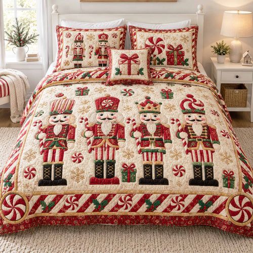 Golden Regiment 3-Piece Quilted Bedding Set SN0TD1140