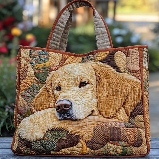 Golden Retriever Charm Quilted Tote Bag NCU0DK9653