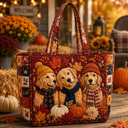 Golden Retriever Harvest Quilted Classic Tote Bag SN0HH0003