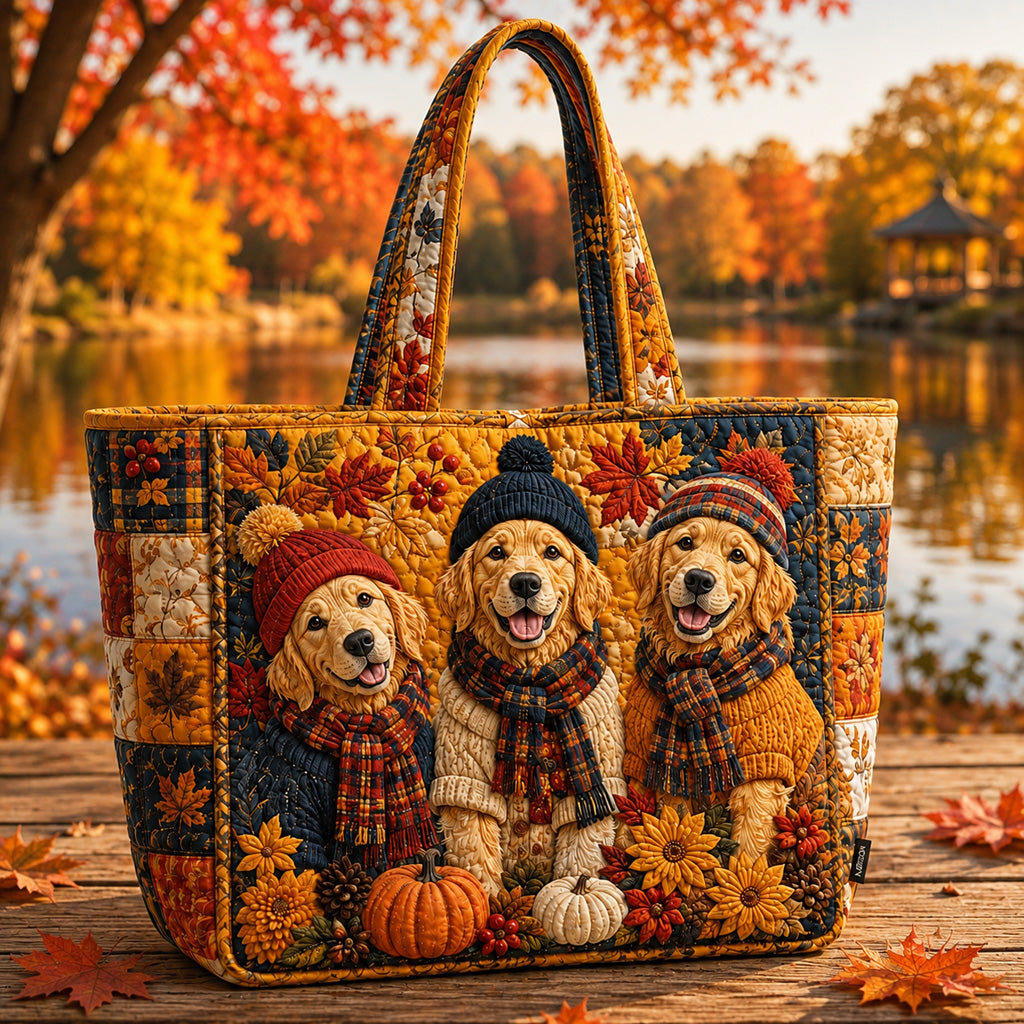 Golden Retriever Haven Quilted Classic Tote Bag SN0HH0004