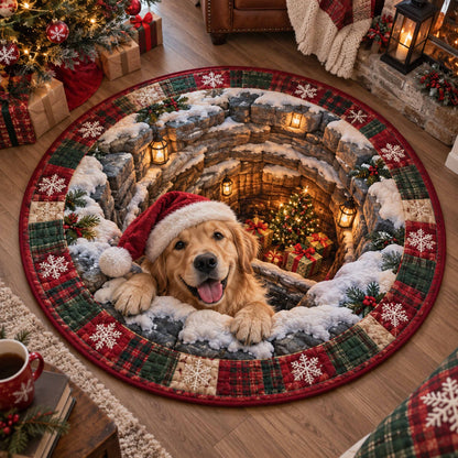 Golden Retriever Magic Quilted Round Mat SN0TD807