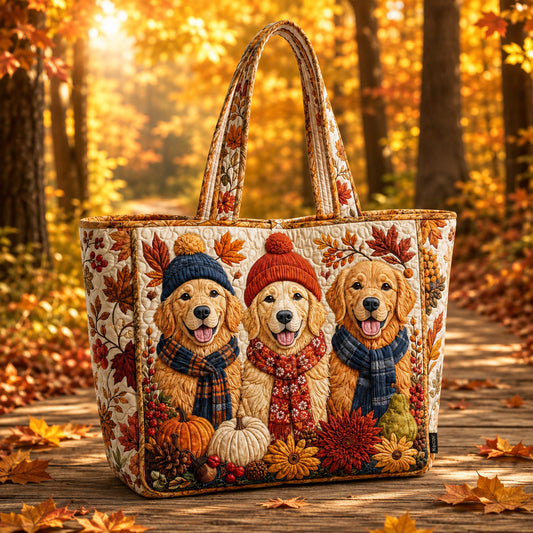 Golden Retriever Maple Quilted Classic Tote Bag SN0HH0005