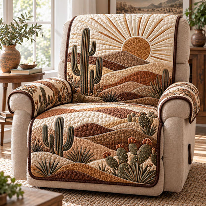 Golden Saguaro Sunset Quilted Sofa Cover SN0DV1025