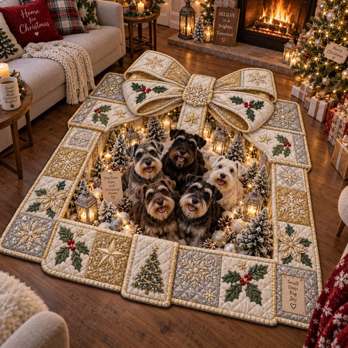 Golden Schnauzer Surprise Custom Shape Area Rug SN0DV780