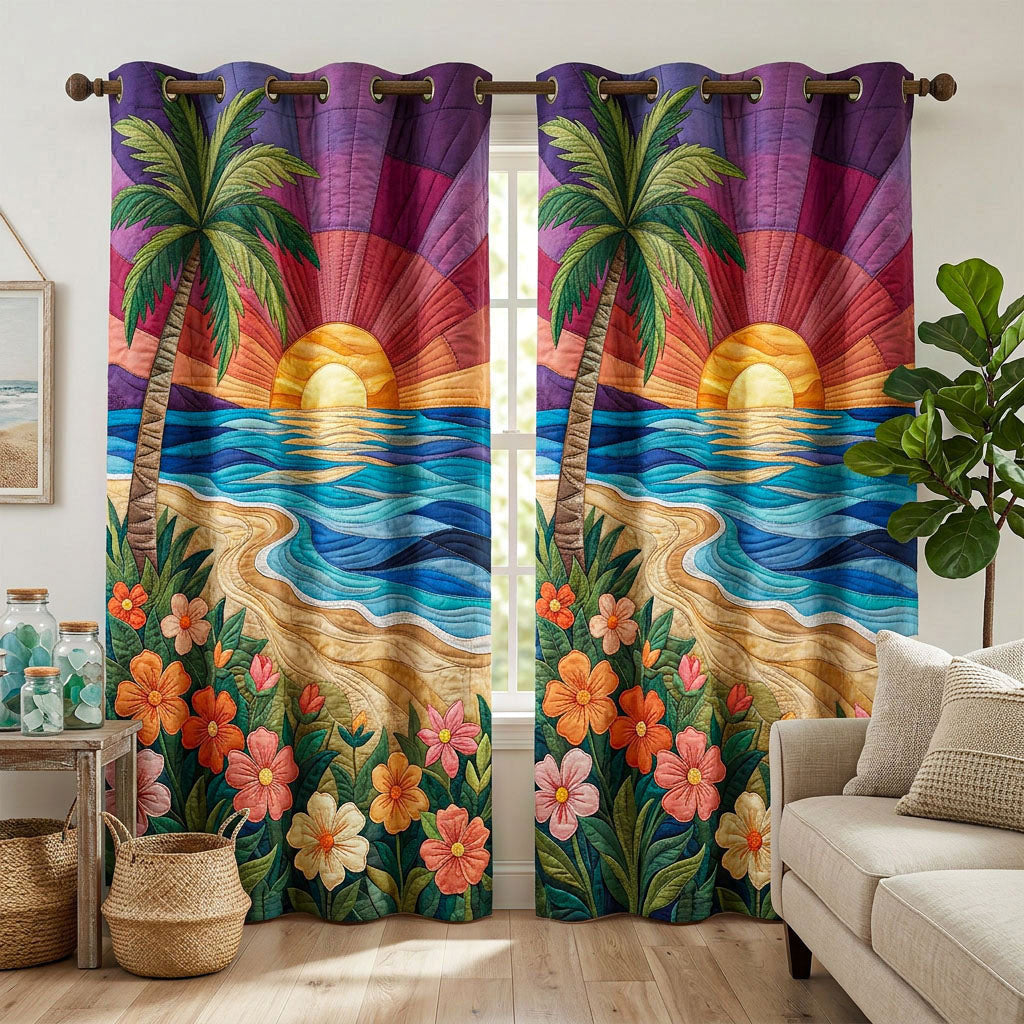 Golden Shore Quilted Curtains NCU0ND97