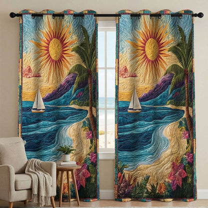 Golden Sun Quilted Curtains NCU0TN288